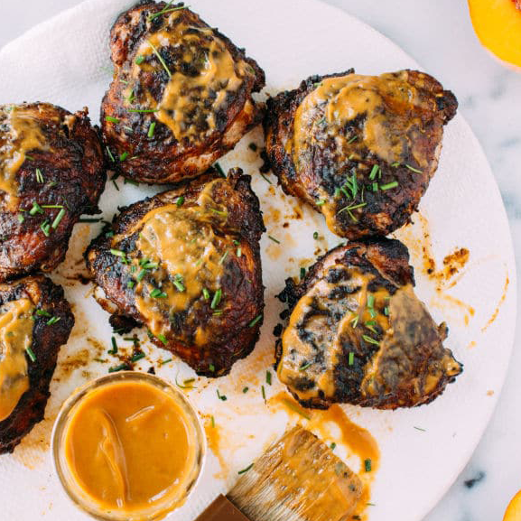 Grilled Chicken with Chipotle-Peach BBQ Sauce Recipe